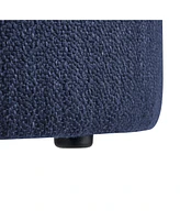 Multi-Functional Ottoman with Drum Stool and Storage in Dark Blue