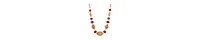 2028 Gold-Tone Red Glass Bead Necklace