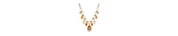 2028 Topaz Crystal Glass Bead Bib Necklace