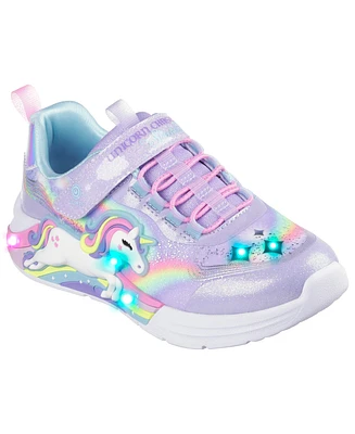 Skechers Little Girls S-Lights: Unicorn Dreams Stay-Put Closure Light-Up Casual Sneakers from Finish Line