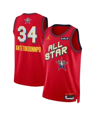 Jordan Men's and Women's Giannis Antetokounmpo Red 2025 Nba All-Star Game Swingman Player Jersey