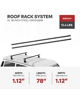 Yakima RoundBar Xl 78 Inch Steel Round Roof Rack System Crossbars, Set of 2