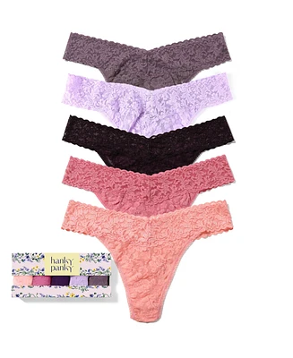 Hanky Panky Women's Signature Lace Original Thong 5 Pack