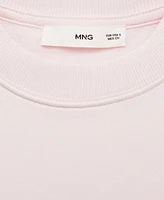 Mango Women's Round-Neck Cotton Sweatshirt