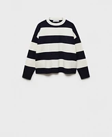 Mango Women's Round-Neck Striped Sweater