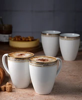 Noritake Raylan Porcelain Mugs, Set of 4