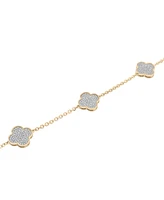 Men's Diamond Clover Flex Bracelet (1-1/4 ct t.w.) in 10k Gold