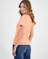 Hugo Women's Embroidered Logo Short-Sleeve T-Shirt