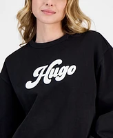 Hugo Women's Logo-Print Long-Sleeve Sweatshirt