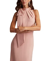 Tadashi Shoji Women's Sims Shoulder Bow Halter Gown