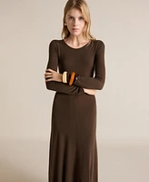 Mango Women's Asymmetrical Low Knit Dress