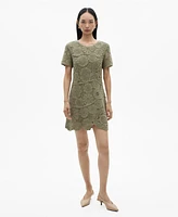 Mango Women's Crochet Knitted Dress