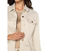 Liverpool Los Angeles Petite Long-Sleeve Peplum Jacket