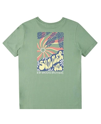 B By Brooks Brothers Big Boys Summer Graphic T-Shirt