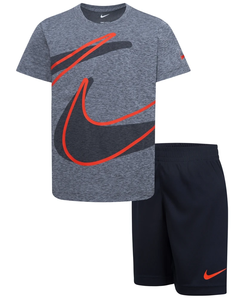 Nike Little Boys 2-Piece Dri-fit Dropset T-Shirt and Shorts Set