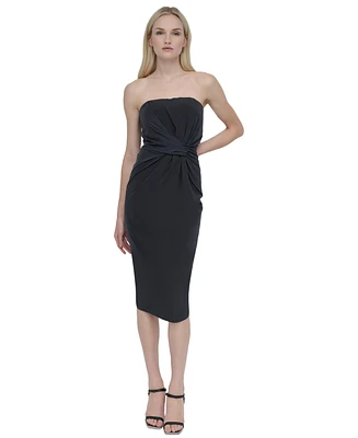 Dkny Women's Strapless Ruched-Front Tube Dress
