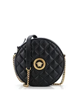 Pre-Owned Versace Small Medusa Icon Camera Bag Quilted Leather