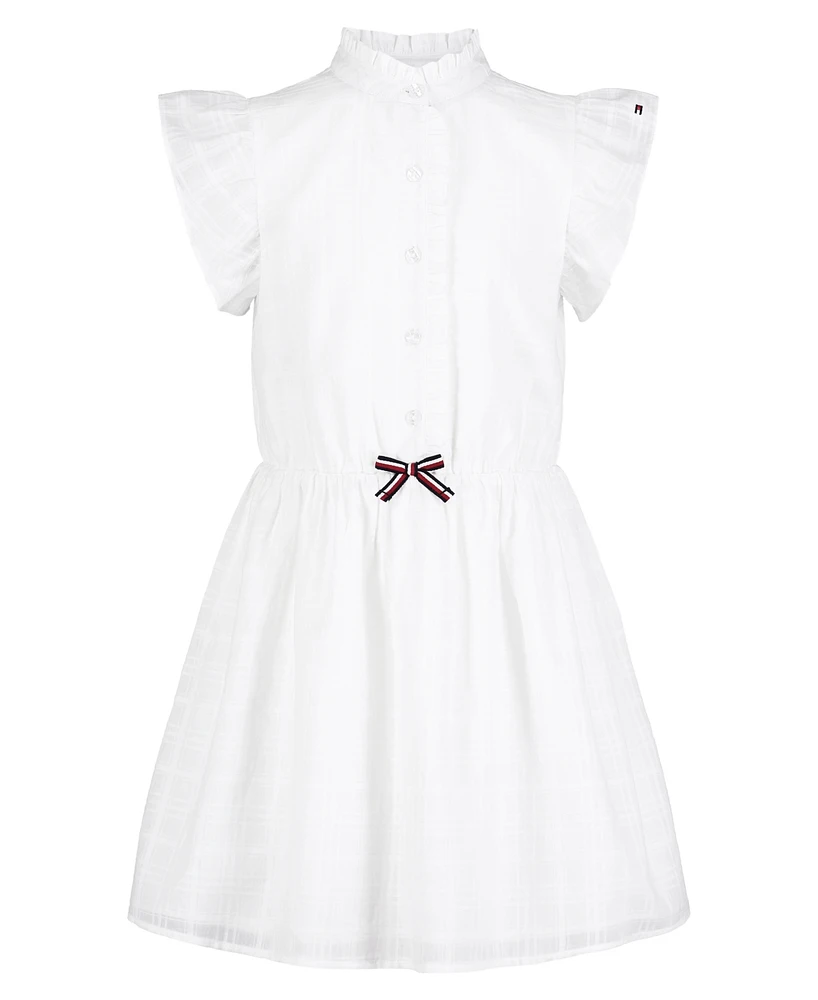 Tommy Hilfiger Big Girls Dobby Short Sleeve dress