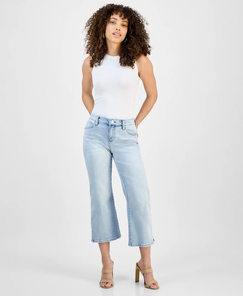 Liverpool Los Angeles Petite Hannah Mid-Ride Cropped Flare-Leg Jeans