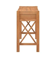 Desk with 2 Drawers 39.4"x15.7"x29.5" Teak Wood