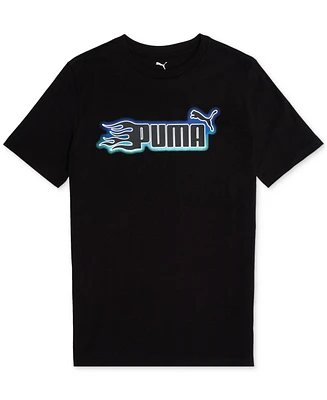 Puma Big Boys Fire Logo Graphic T-Shirt
