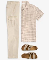 Sun Stone Mens Check Shirt Cargo Pants Sandals Exclusively At Macys