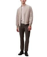 Calvin Klein Men's Relaxed Fit Seersucker Zip-Front Bomber Jacket
