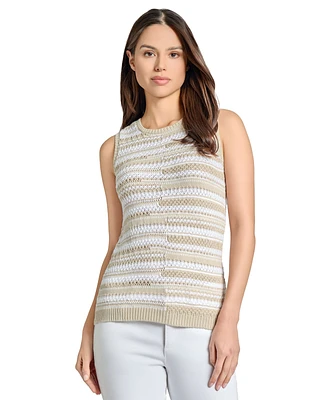 Jones New York Women's Textured Sleeveless Sweater