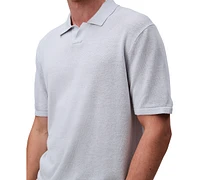 Calvin Klein Men's Textured Pullover Open-Collar Polo Shirt