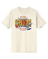 SpongeBob SquarePants Chum Bucket Get Your On A Stick Men's Natural Short Sleeve Tee-3XL