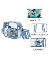 Lilo and Stitch Clear Stadium Crossbody with Envelope Shaped Wallet