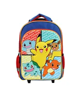 Pokemon Pikachu And Favorite Characters 16" Youth Rolling Backpack