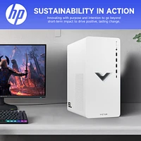 Hp Victus 15L Gaming Tower Desktop Intel Core i5 14400F 16GB Ram Nvidia GeForce Rtx 4060 512GB Ssd Storage Windows 11 Home - White