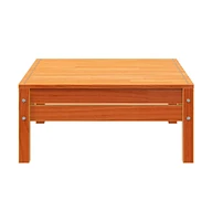 Patio Footstool Wax Brown Solid Wood Pine