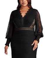 Tadashi Shoji Plus Size Sullivan Bishop Sleeve Dress