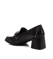 Carmela Leather Collection Women's Heeled Loafers by Xti