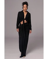Jluxlabel Women's Soho Front Tied Woven Top