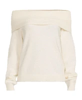 Lands' End Women's Eyelash Off Shoulder Sweater