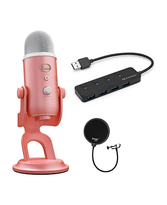 Blue Microphones Yeti Usb Microphone Aurora Collection (Pink Dawn) Bundle