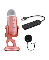 Blue Microphones Yeti Usb Microphone Aurora Collection (Pink Dawn) Bundle