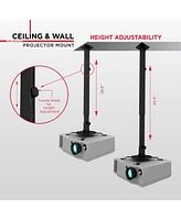 ProMounts Extendable Ceiling Projector Mount Holds up to 132lbs