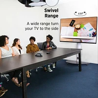 ProMounts Rolling Tv Stand with Swivel for 32"-72" Screens Holds up to 88lbs.