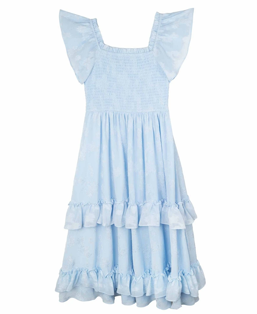 Rare Editions Big Girls Floral Chiffon Dress