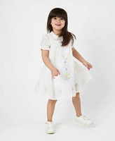 Rare Editions Little and Toddler Girls Cross Stitch Embroidered Dress