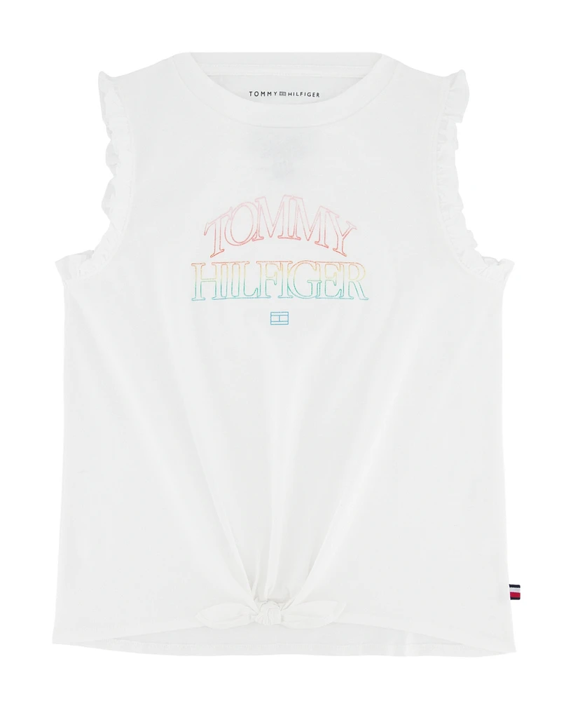 Tommy Hilfiger Big Girls Ombre Sleeveless Ruffle T-Shirt