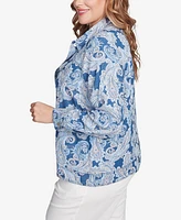 Ruby Rd. Plus Baroque Paisley Soft Button Collared Jacket