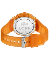 Lacoste Men's Orange Silicone Strap Watch, 45mm