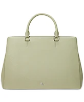 Lauren Ralph Lauren Crosshatch Leather Large Hanna Satchel