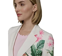 Karl Lagerfeld Paris Petite Placed Floral Jacket