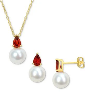 Cultured Freshwater Pearl 8 1 2mm Birthstone Pendant Necklace Stud Earrings Collection In 18k Gold Plated Sterling Silver 18k Rose Gold Plated Sterling Silver Or Sterling Silver